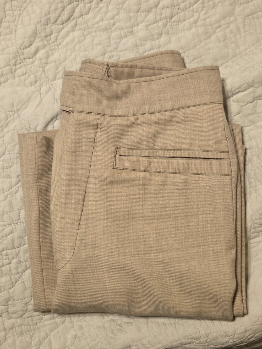 RARE VINTAGE 70s Japanese Heather Oatmeal Tailored English Wool Trousers